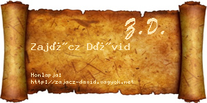 Zajácz Dávid névjegykártya